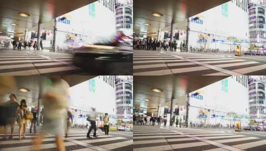 东京十字路口交通繁忙高清在线视频素材下载