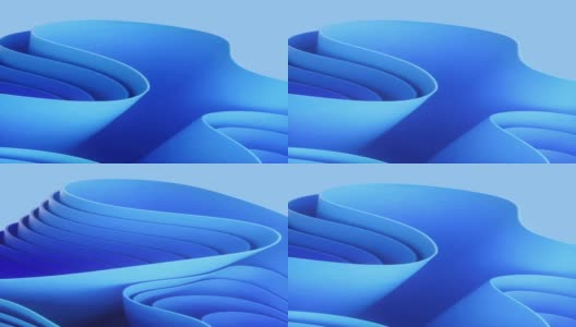抽象令人满意的循环动画彩色波浪。三维渲染波布。高清在线视频素材下载