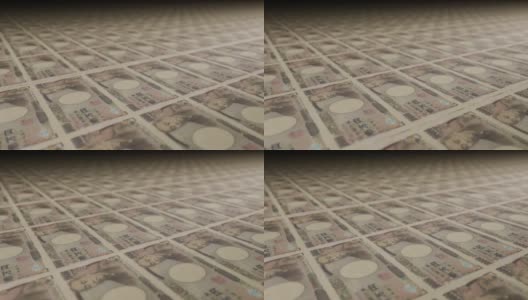 印钞机上的10000日元纸币。印钞的视频。高清在线视频素材下载