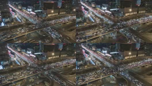北京地铁哈孜夜堵车高清在线视频素材下载