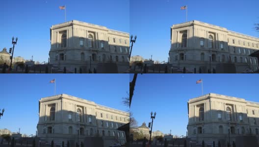 Cannon House办公大楼在国会山-华盛顿特区-平移镜头高清在线视频素材下载