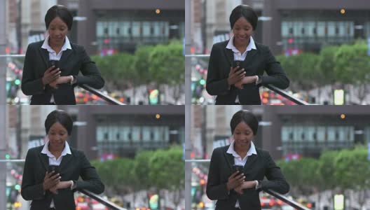 在旧金山的非洲外籍妇女高清在线视频素材下载