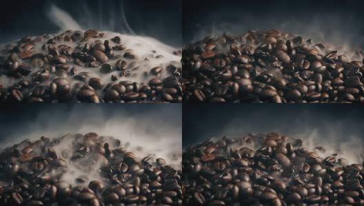 烘焙咖啡豆堆高清在线视频素材下载
