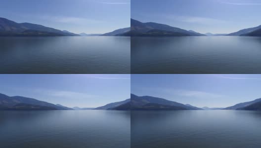 美丽的湖被落基山脉包围着高清在线视频素材下载