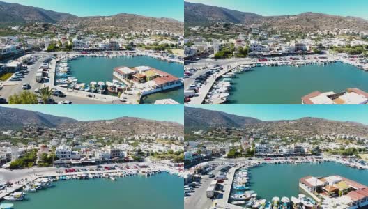 希腊埃隆达市的海湾高清在线视频素材下载