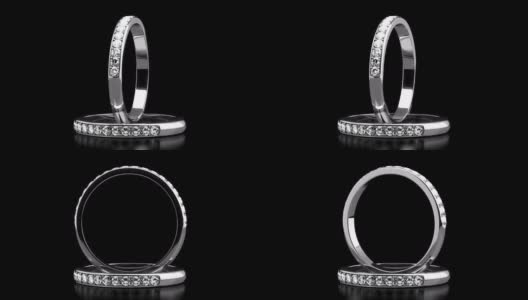 钻石结婚戒指高清在线视频素材下载