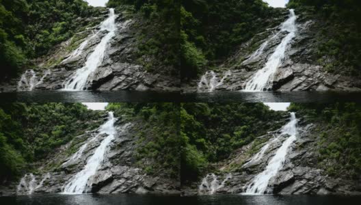 Tonanri瀑布景观，中国海南省南部的自然景观高清在线视频素材下载
