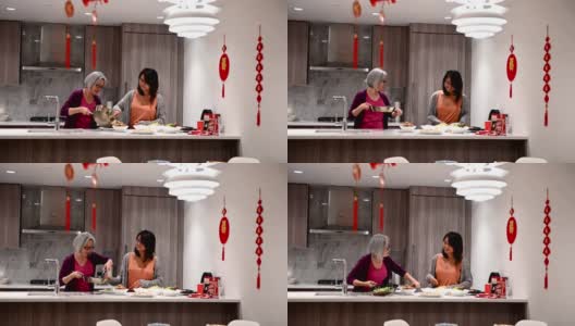 一家人准备过年高清在线视频素材下载