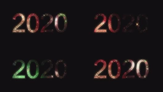 烟花，2020年新年快乐高清在线视频素材下载