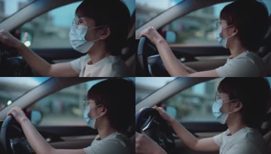 亚洲女性安全驾驶高清在线视频素材下载