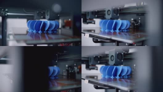 螺旋桨风扇模型正在构建内3D打印机高清在线视频素材下载