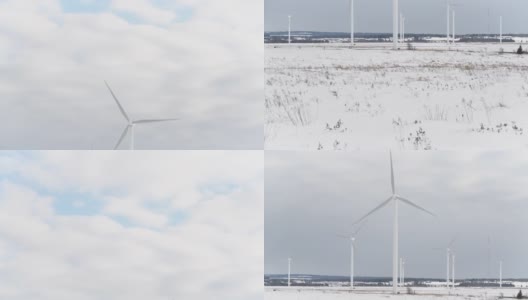 冬季风电场高清在线视频素材下载