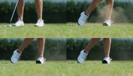 高尔夫球挥杆的特写高清在线视频素材下载