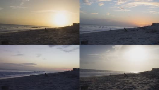 卡拉科尔日落海滩高清在线视频素材下载