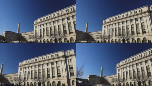 美国农业部(USDA) Jamie L. Whitten大厦-华盛顿特区-平移镜头高清在线视频素材下载