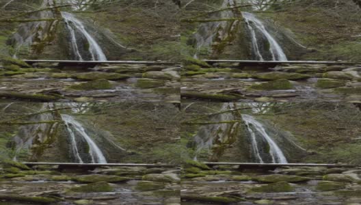 法国上萨瓦瀑布和小溪高清在线视频素材下载