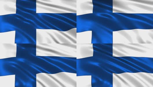 芬兰迷人的国旗高清在线视频素材下载