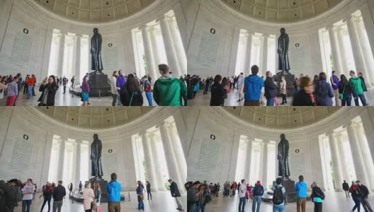 托马斯·杰斐逊纪念堂，位于美国华盛顿特区高清在线视频素材下载