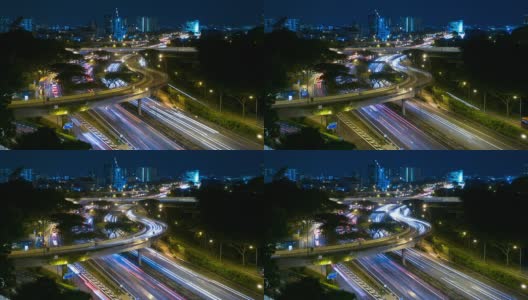 夜间泛内陆高速公路高清在线视频素材下载