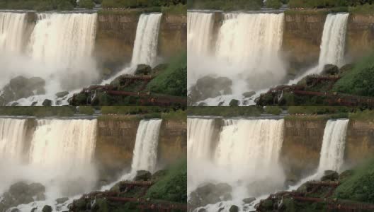 尼亚加拉大瀑布的日落高清在线视频素材下载