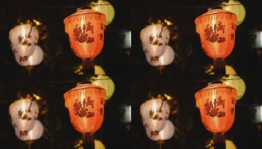 中国新年节日一个中国灯笼高清在线视频素材下载