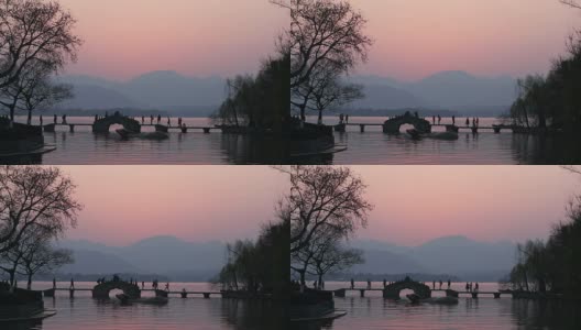 杭州西湖风光，时光流逝高清在线视频素材下载