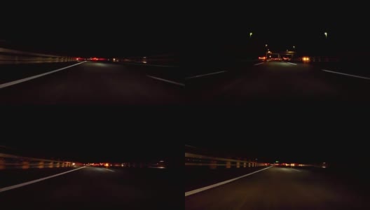 在东京湾水线夜间驾驶- 4K-高清在线视频素材下载