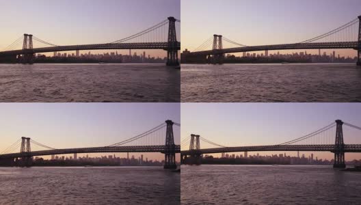 纽约天际线:东河景观高清在线视频素材下载