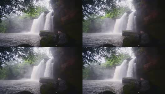 豪崖国家公园的豪崖瀑布。高清在线视频素材下载