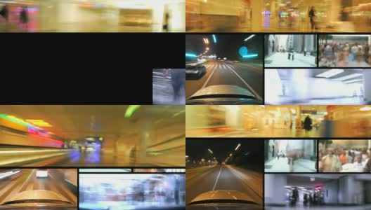 高清循环蒙太奇:城市生活高清在线视频素材下载