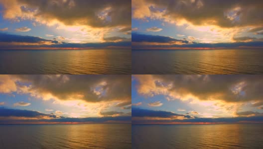 云中日出，航拍录像高清在线视频素材下载