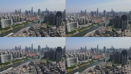 天津现代建筑景观空中摄影高清在线视频素材下载