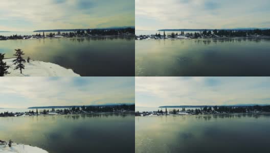 西雅图郊区下雪高清在线视频素材下载