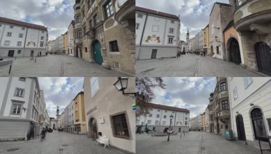 林茨阿尔茨塔特历史名城中心高清在线视频素材下载