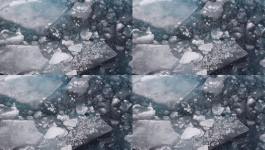 北冰洋大块的冰，北极，斯瓦尔巴特群岛高清在线视频素材下载