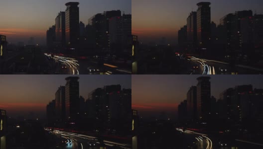 《City Rush Time Lapse》中的日落高清在线视频素材下载