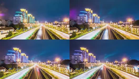 杭州道路上的繁忙交通已持续了很久高清在线视频素材下载