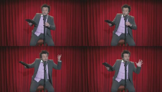 HD:滑稽凌乱的喜剧演员高清在线视频素材下载