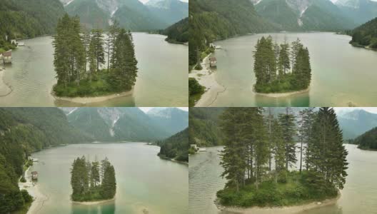 航空拍摄的湖湖德尔普雷迪尔高清在线视频素材下载