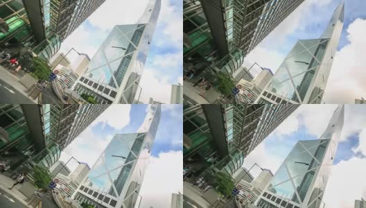 时间流逝:香港摩天大楼高清在线视频素材下载