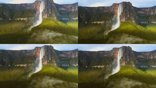 委内瑞拉安赫尔瀑布高清在线视频素材下载