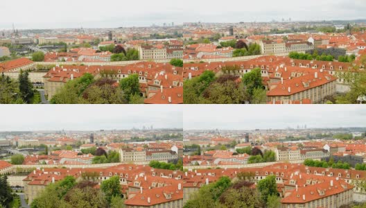 Prague architecture and Vltava river in spring高清在线视频素材下载
