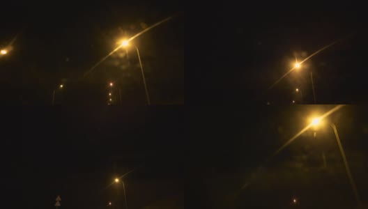 夜晚的街灯高清在线视频素材下载