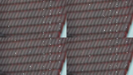 泰国雨季雨滴的慢动作高清在线视频素材下载
