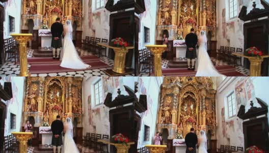 高清:教堂婚礼高清在线视频素材下载