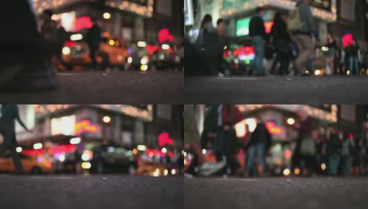 纽约时代广场上的行人高清在线视频素材下载