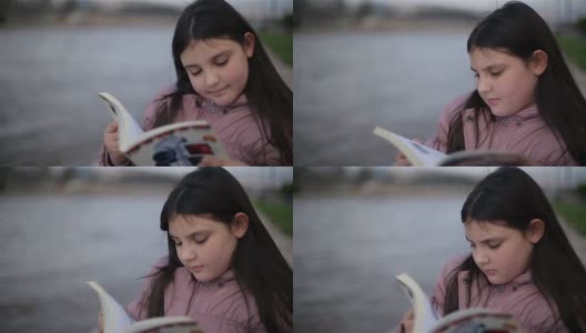 在大自然中读书的女生高清在线视频素材下载
