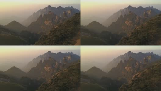 中国东部黄山的龟峰观景台。高清在线视频素材下载