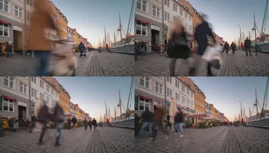 丹麦新港的哥本哈根延时高清在线视频素材下载