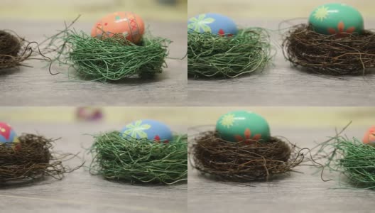 巢中的复活节彩蛋高清在线视频素材下载